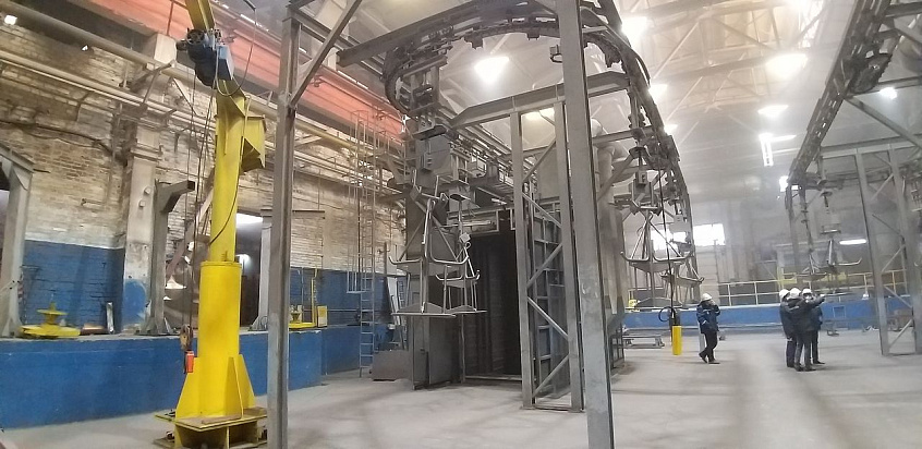 Запуск 2ой очереди на АО ПО Бежицкая сталь  нового  дробеметного оборудования STEM