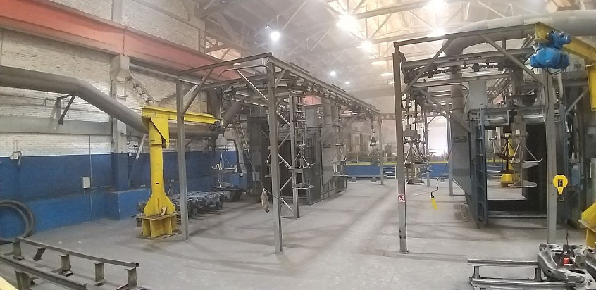 Запуск 2ой очереди на АО ПО Бежицкая сталь  нового  дробеметного оборудования STEM